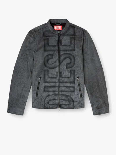 DIESEL L-EVERT-A BIKER LEATHER JACKET