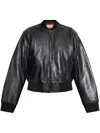 Diesel L-ilan Leather Jacket In Black