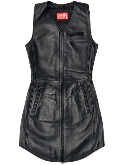 Diesel L-ilith Mini Dress In Schwarz