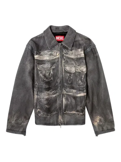 Diesel L-mayer Jacket In Brown