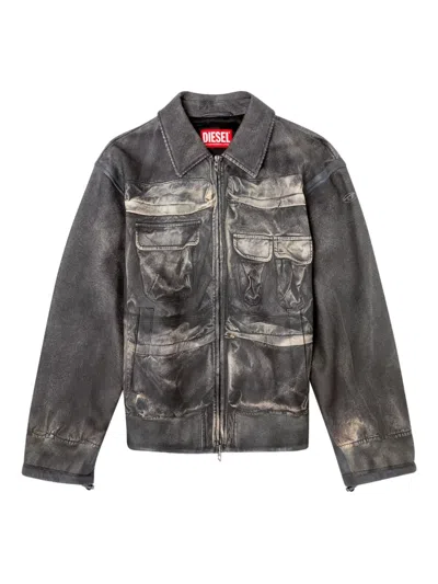 Diesel L-mayer Jacket In Grey