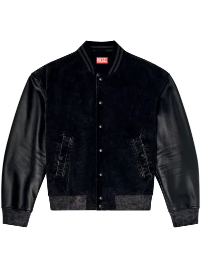Diesel L-nyn Jacket In Black