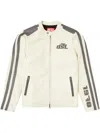Diesel Mens L-pop Embroidered Logo-patch Leather Biker Jacket 129 In White