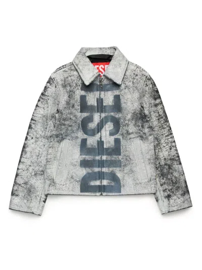 Diesel Kids' L-pylon-a Jacket In Grey