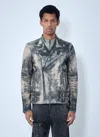 Diesel Distressed-effect Leather Jacket In Gray