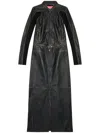 Diesel L-tot Leather Maxi Dress In Schwarz