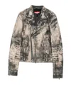 Diesel L-uxure Zip-fastening Leather Jacket In Multi