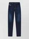 Diesel L.34 Trousers With Belt Loops And Contrast Stitching In Blue