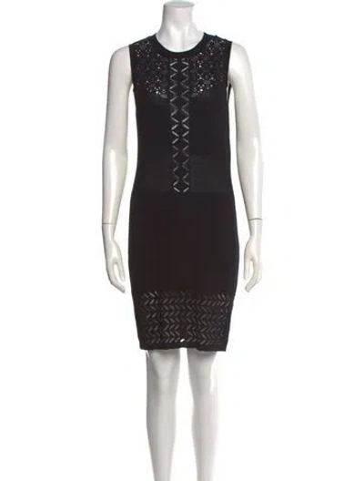 Pre-owned Diesel Lace Pattern Knee-length Dress In Black