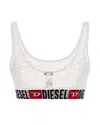 Diesel Lace Soft-cup Bralette In White
