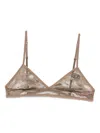 Diesel Lace-trimmed Triangle Bra In Neutral