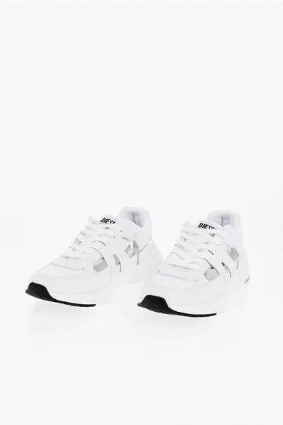 Diesel Lace-up Millenium Sneakers With Cut-out Design In White