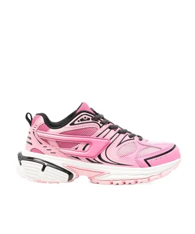 Diesel Laced Sneakers In Pink