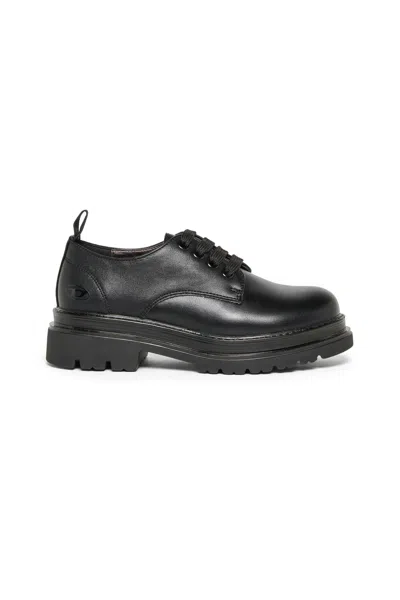Diesel Lace-up Shoe With Logo In Black