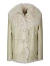 Diesel Lamb Fur Effect Jacket In Multi