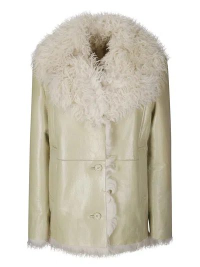 Diesel Lamb Fur Effect Jacket In Multi