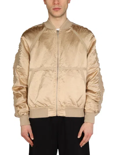 Diesel Laminated-effect Jacket In Gold
