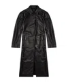 Diesel Lancelot Leather Coat In Black