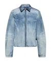 Diesel Padded Denim Look Jacket Pockets In Blue