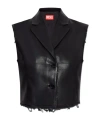 Diesel G-baryt Wool Blend Buttoned Vest In Black