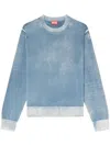 Diesel Mens 89m K-larence-b Crewneck Cotton-jersey Sweatshirt In Blue