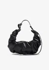 Diesel Grab-d L-large Scrunched Hobo Bag In Shiny Pu In Black