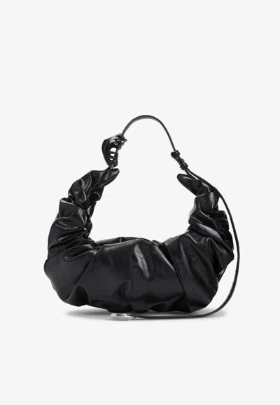 Diesel Large Grab-d Hobo Shoulder Bag In Black