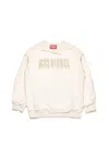 Diesel Layered Crewneck Sweatshirt In Beige