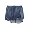 Diesel De-ria Asymmetric Denim Mini Skirt In Blue