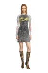 Diesel Layered Mini Dress In Black
