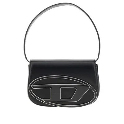 DIESEL LEATHER '1DR' SHOULDER BAG