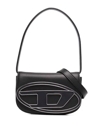 Diesel Xs 1dr Smooth Leather Top Handle Bag In Black