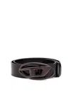 Diesel Smooth Leather Belt Oval-d Buckle