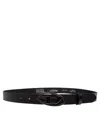 Diesel Black Leather Belt With Oval D Buckle