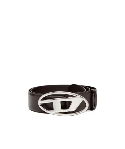 DIESEL DIESEL CLASSIC LOGO PLAQUE BUCKLE BELT