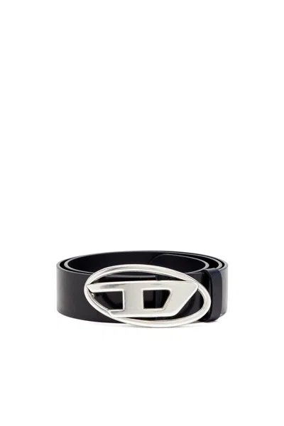 DIESEL LEATHER BELT WITH D BUCKLE