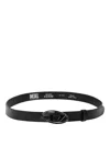 Diesel `b-1dr 25` Belt With Enamelled Buckle In Black