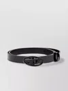 Diesel Leather Belts With Adjustable Fit And Pointed Tip In Black