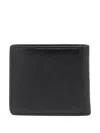 Diesel Leather Bi-fold Wallet In Black
