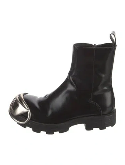 Pre-owned Diesel Leather Boots In Black
