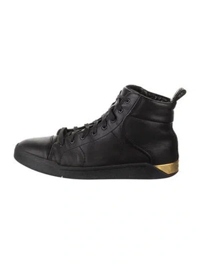 Pre-owned Diesel Leather Boots In Black