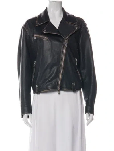 Pre-owned Diesel Leather Coat In Black