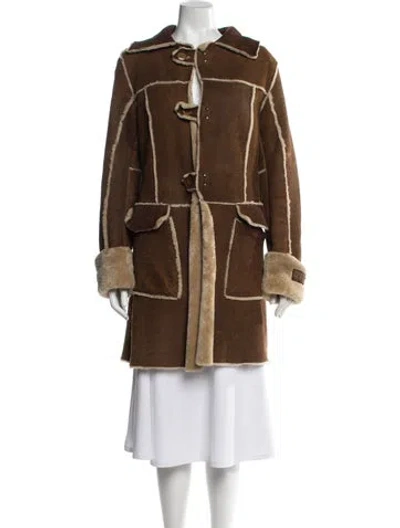 Pre-owned Diesel Leather Coat In Brown