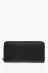 DIESEL LEATHER CONTINENTAL WALLET WITH ZIP CLOSURE