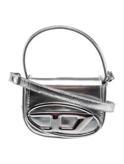Pre-owned Diesel Leather Crossbody Bag In Metallic/silver