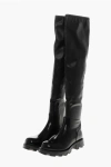 Diesel Leather D-hammer Boots With Chunky Sole 5cm In Black