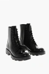 Diesel Leather Hammer Lace-up Combat Booties With Carrion Sole In Black