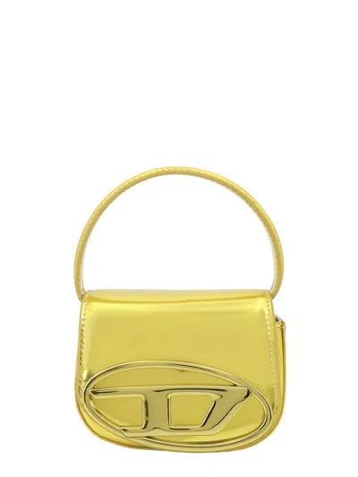 Diesel Leather Handbag With Frontal Monogram In Yellow