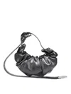Diesel Leather Hobo Shoulder Bag In Gray