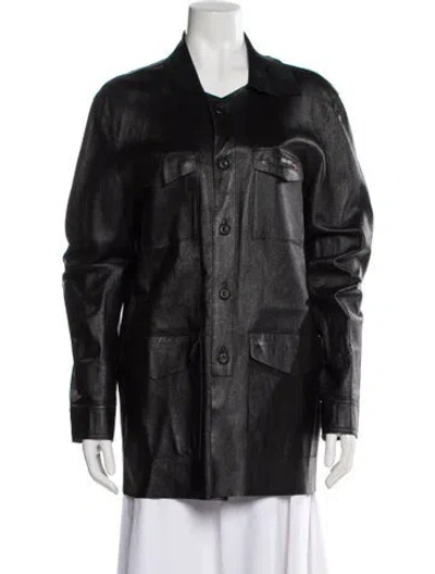 Pre-owned Diesel Leather Jacket In Black